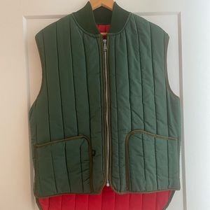 Green vintage puffer vest